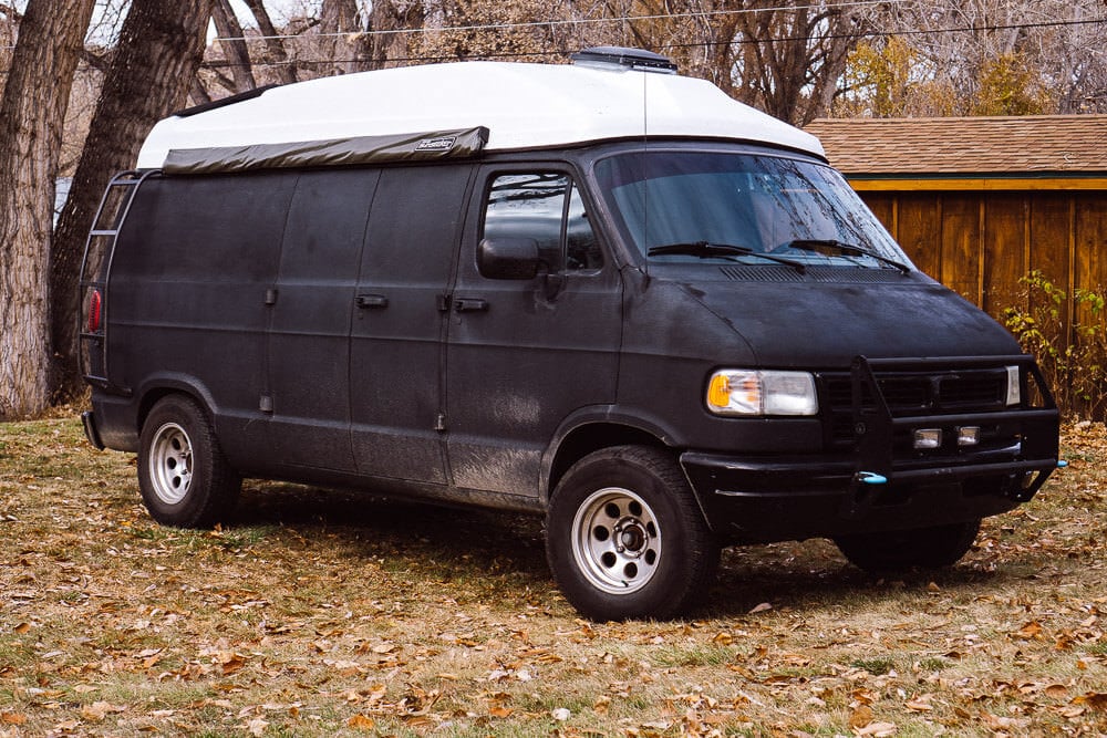 Dodge cargo van with conversion top