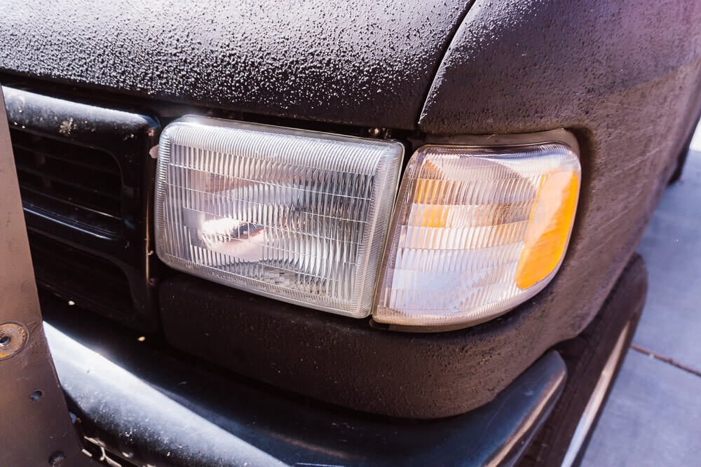 Freshly installed headlight