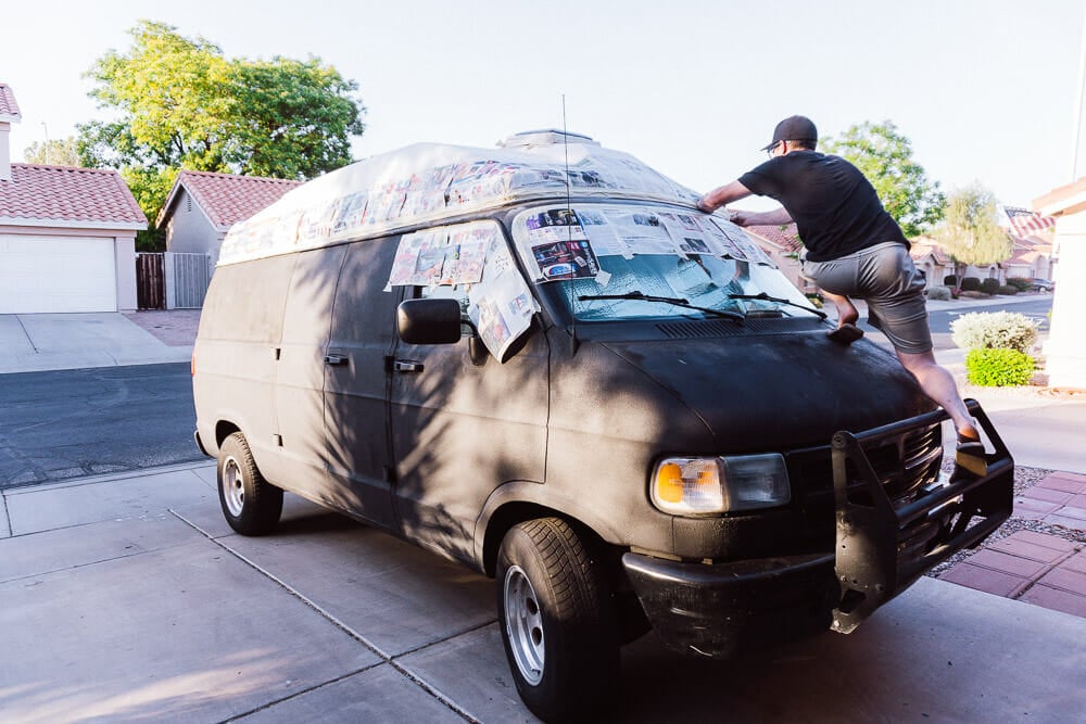 Paint Masking the van