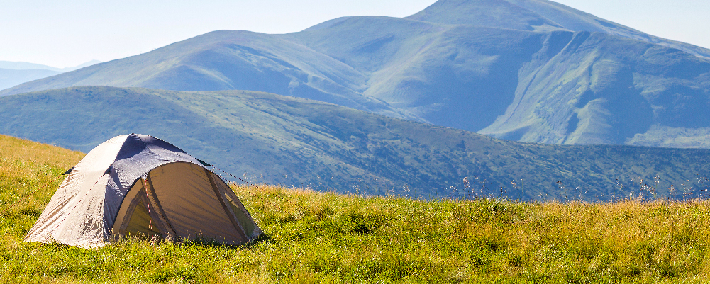 Tent in the mountains