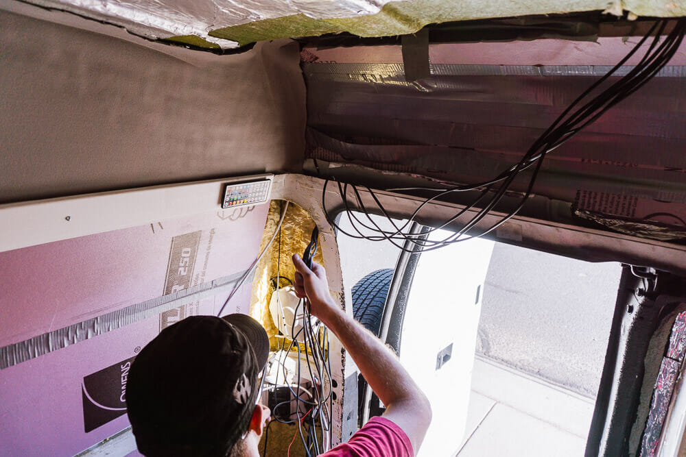 Running solar panel wiring