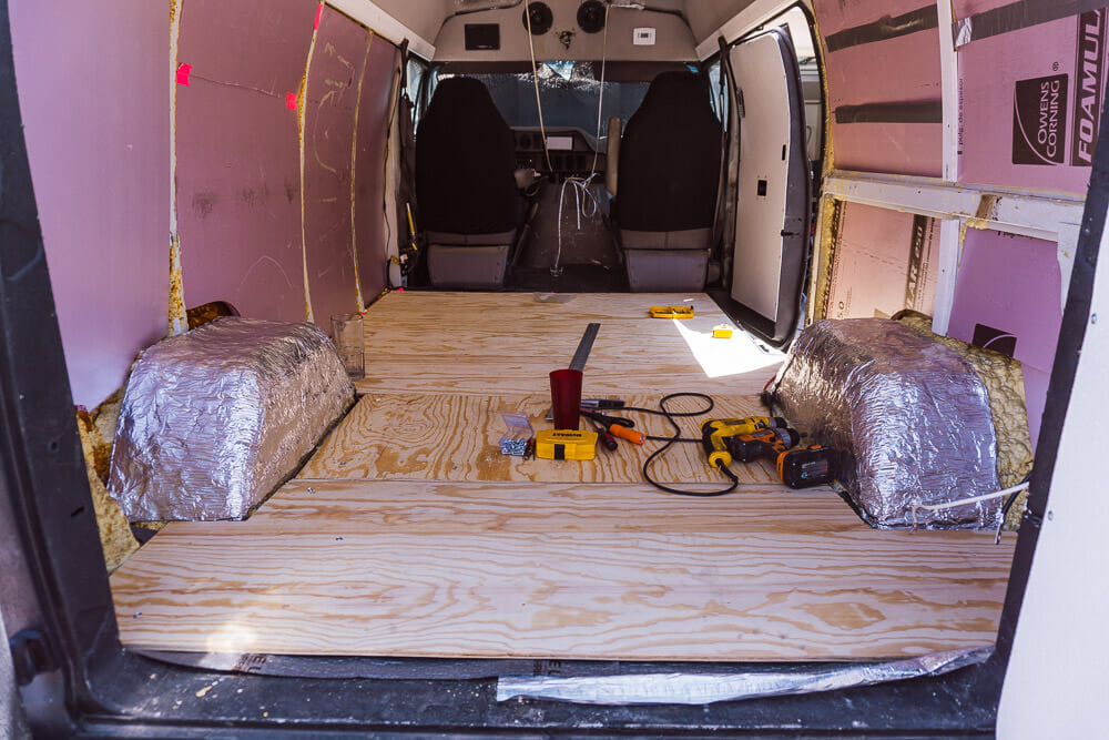 Floor completely covered in wood