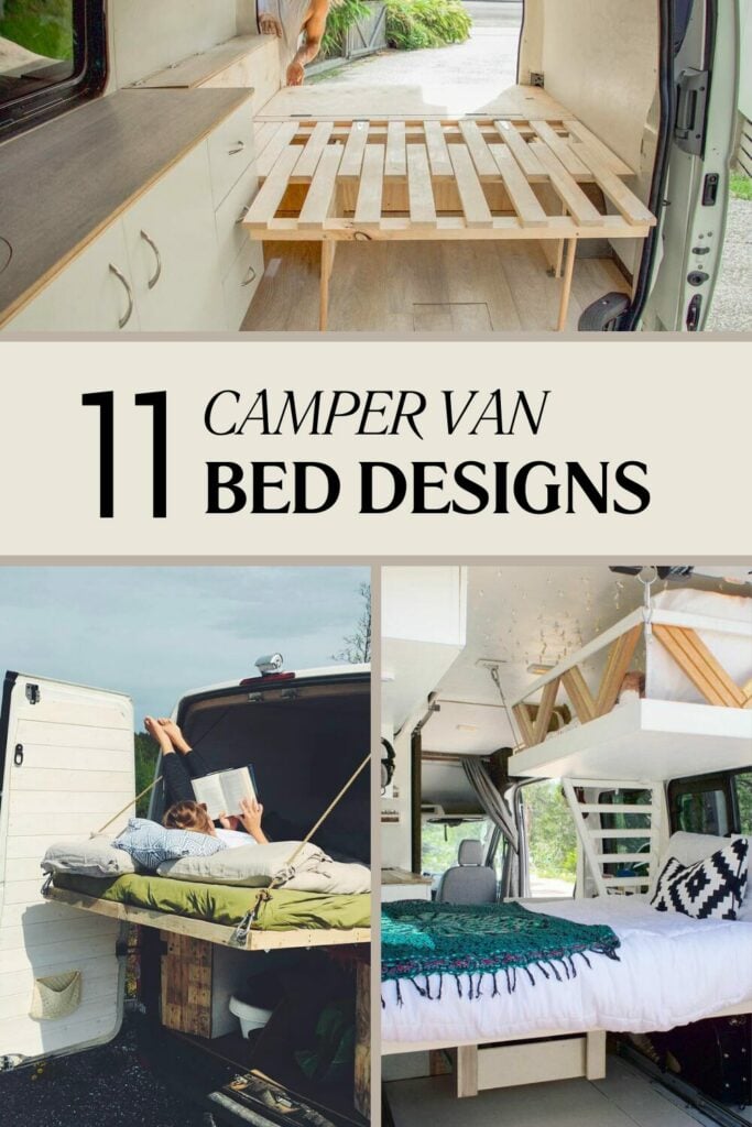 bed layouts and interior designs for a vanlife camper