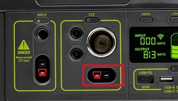 12 volt output on a solar generator