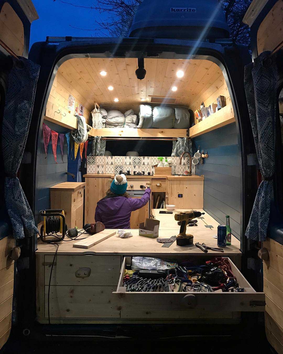 Installing electricity in a campervan