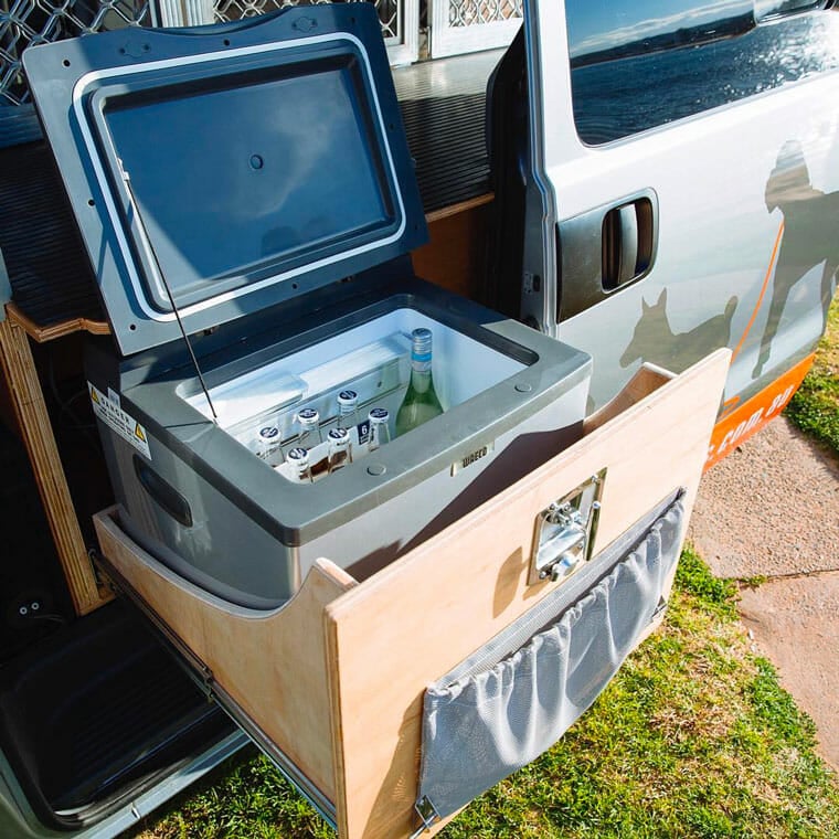 Custom van conversion kitchen