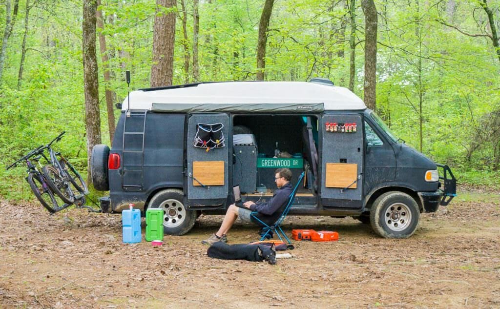 working while living in a van full time