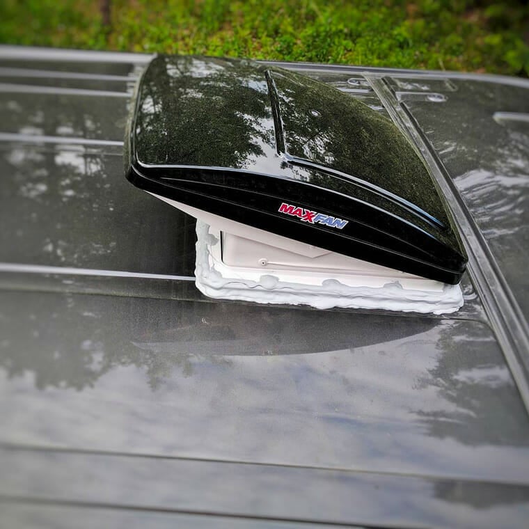 maxfann rv vent fan in a campervan conversion