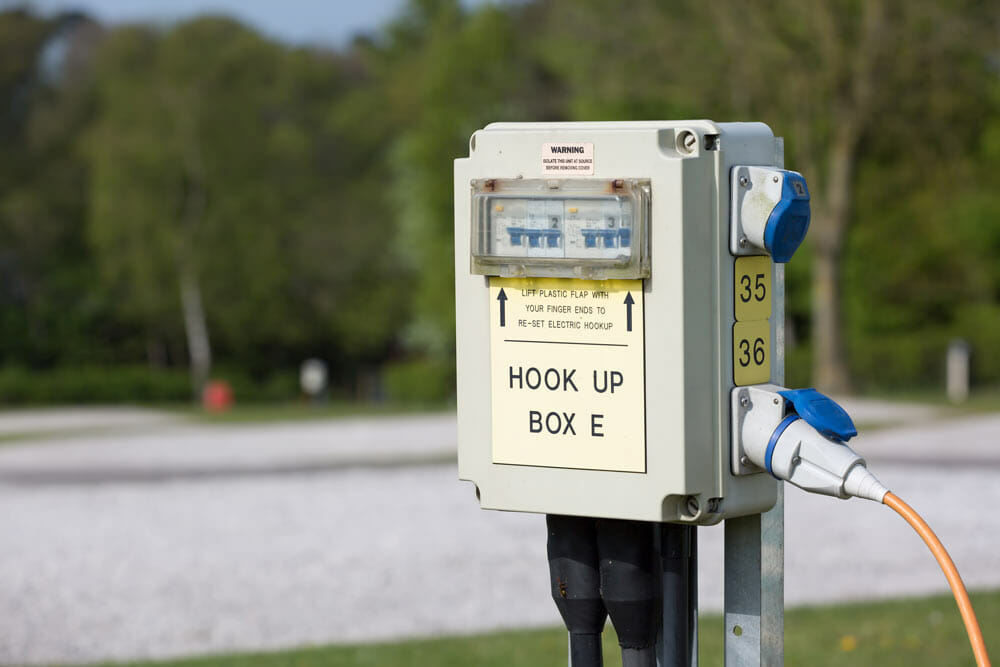 powering a van with electric hookups