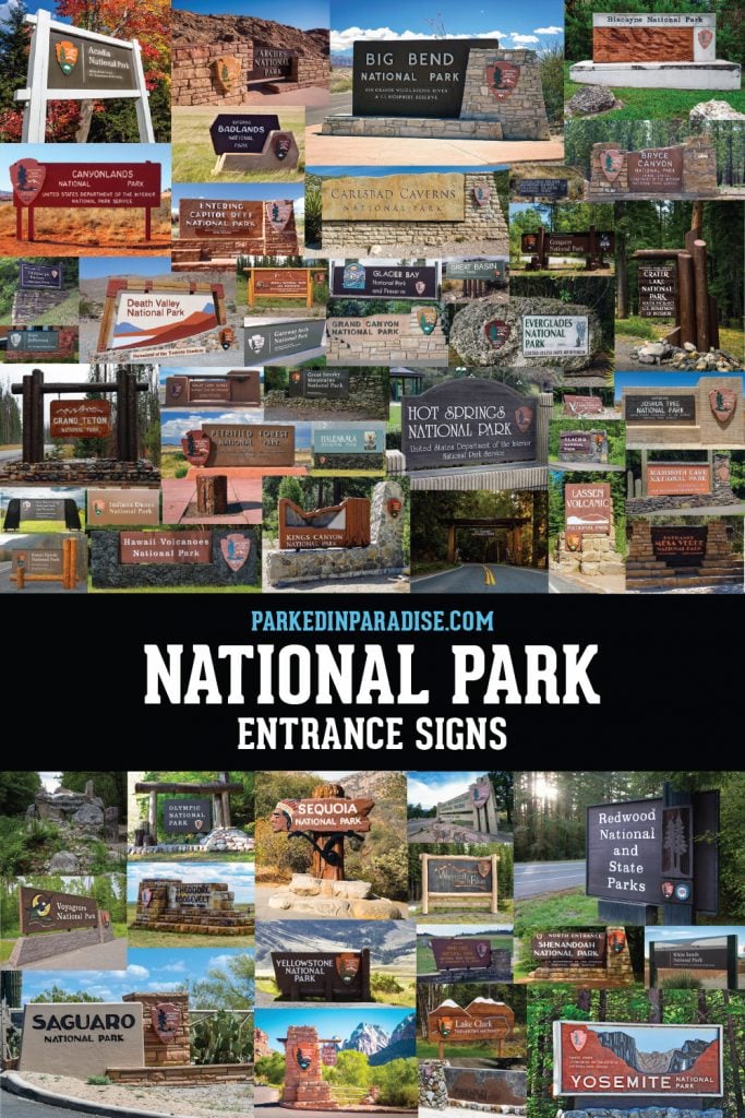 the best national park entrance signs in the US