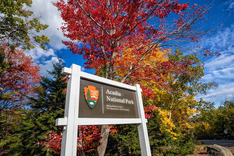 acadia national park entrance sign