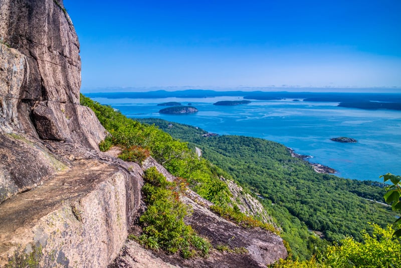 precipice trail in acadia national park maine