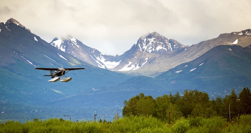 seaplane visiting kobuk valley national park in alaska