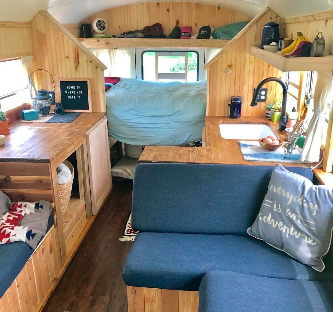 inspirational diy skoolie bus conversion