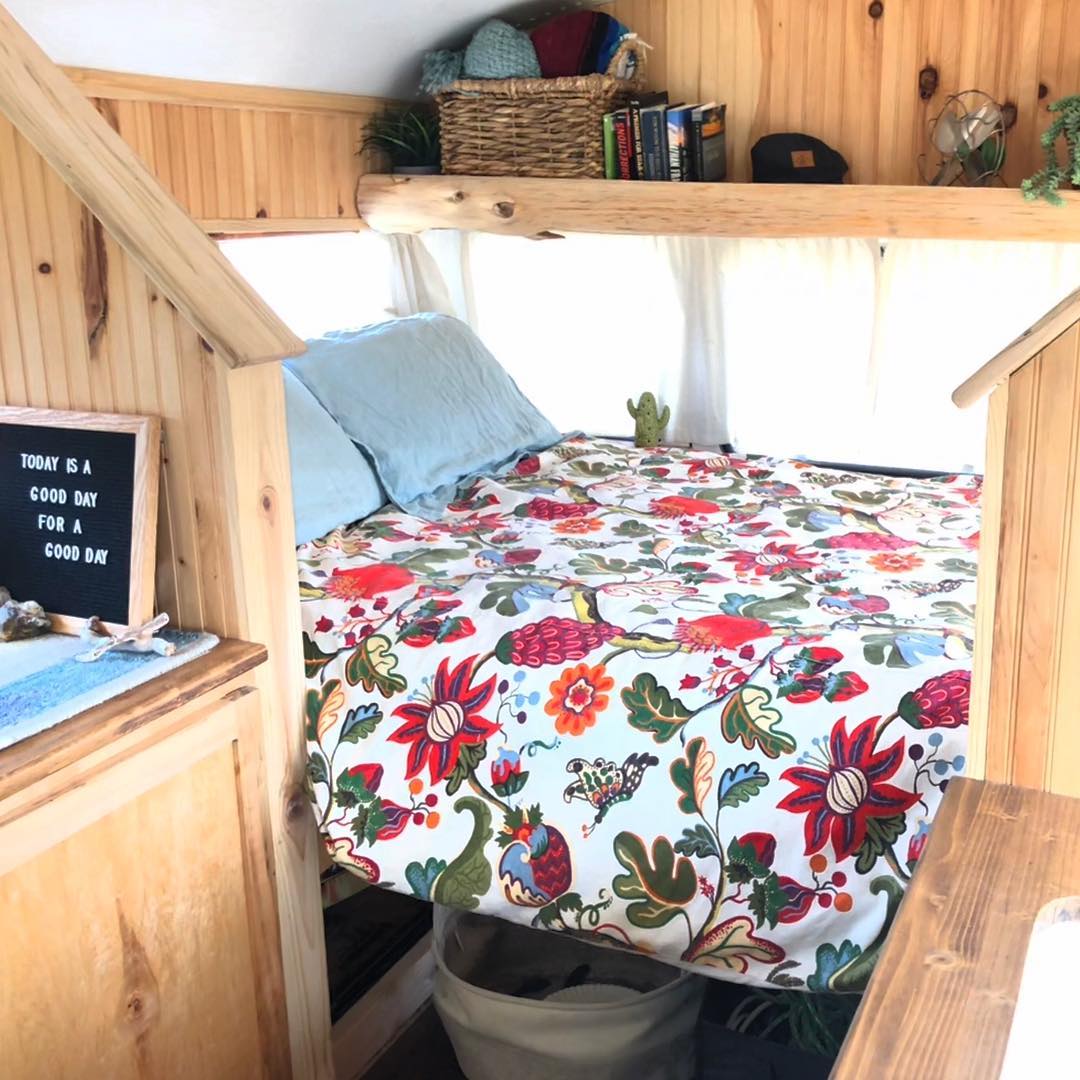 living in a tiny DIY campervan