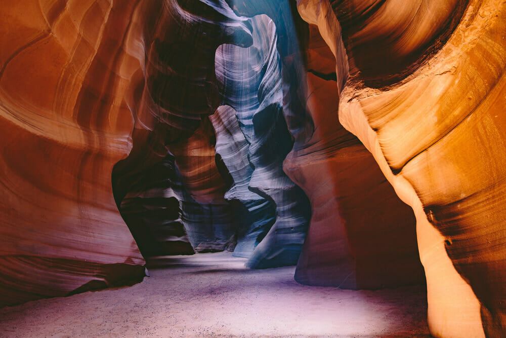 Taking a hiking tour through antelope canyon, arizona