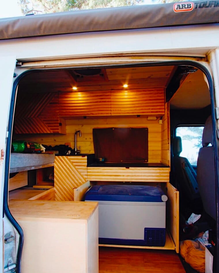 ARB refrigerator in a campervan