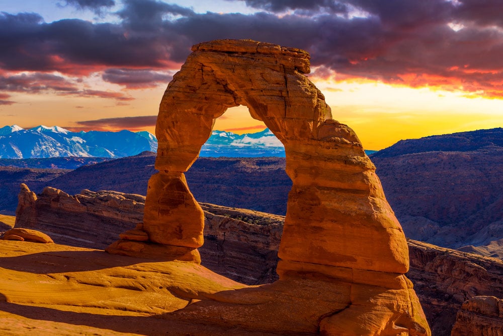 delicate arch at arches national park in utah