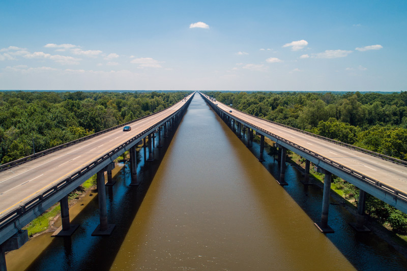 atchafalaya bridge in the national park heritage area louisiana