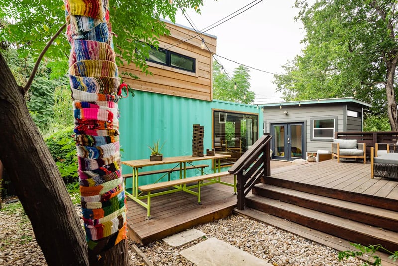 shipping container home in austin texas
