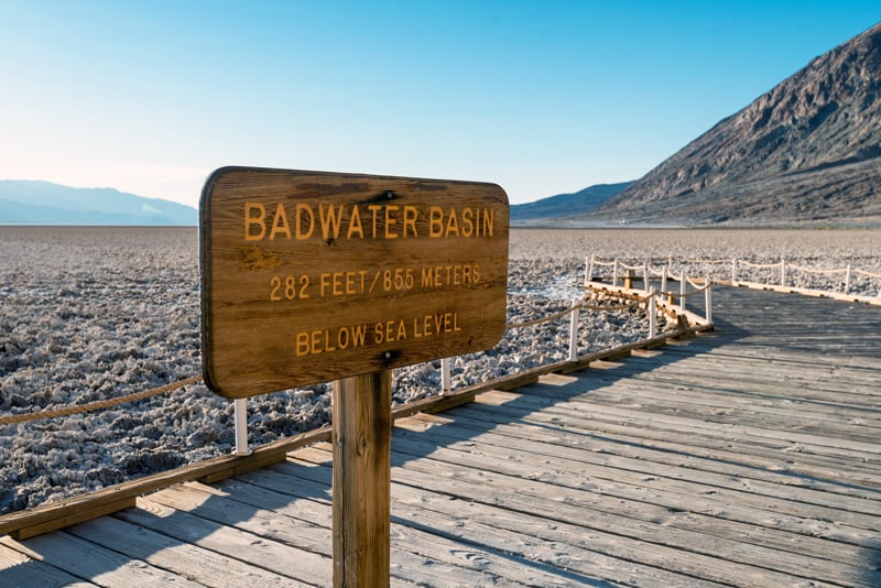 boardwalk to badwater basin in death valley national park