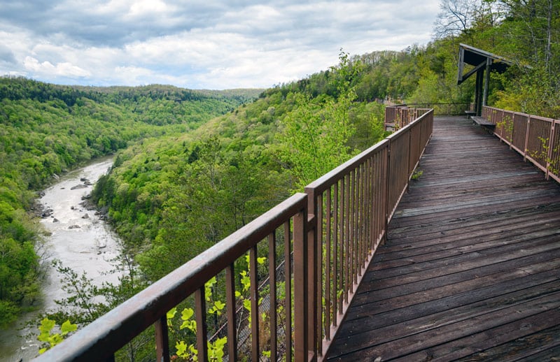 big south fork river and recreation area maintained by the national park service in kentucky