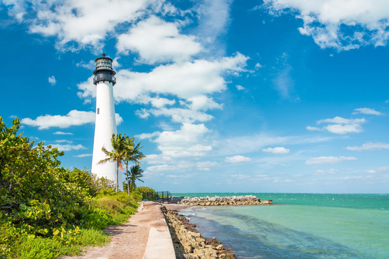 lighthouse at biscayne national park in florida