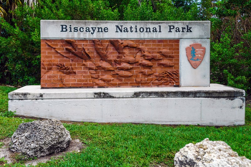 entrance to biscayne national park in florida