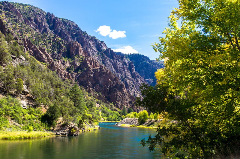 summer on the Gunnison River in black canyon