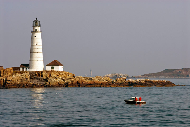 boston light on spectacle island in boston harbor islands national park