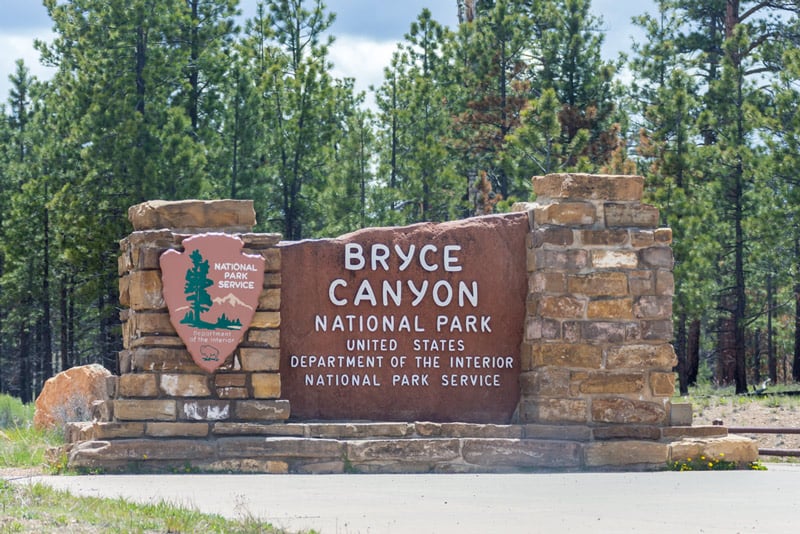 entrance to bryce canyon national park