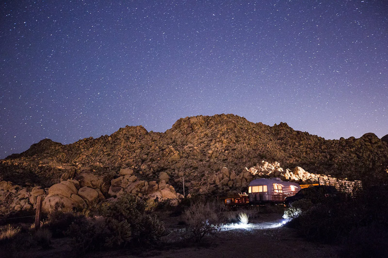 glamping near joshua tree national park in a california airstream