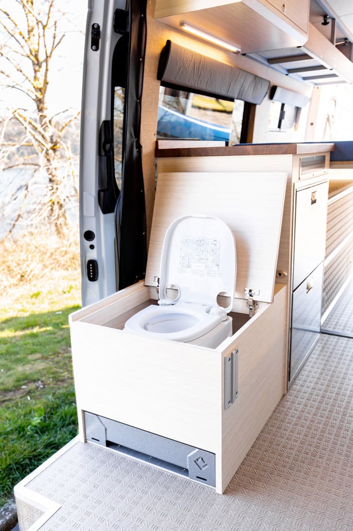 camper van bathroom toilet