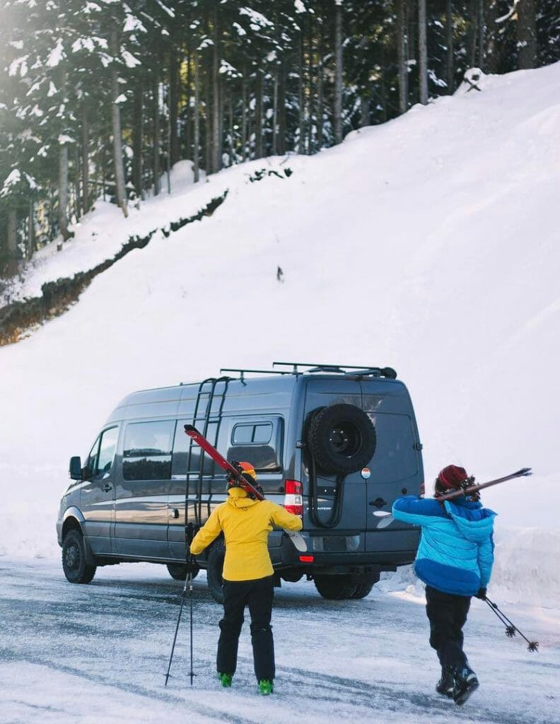 Using a propane air heater to heat a camper van conversion in winter