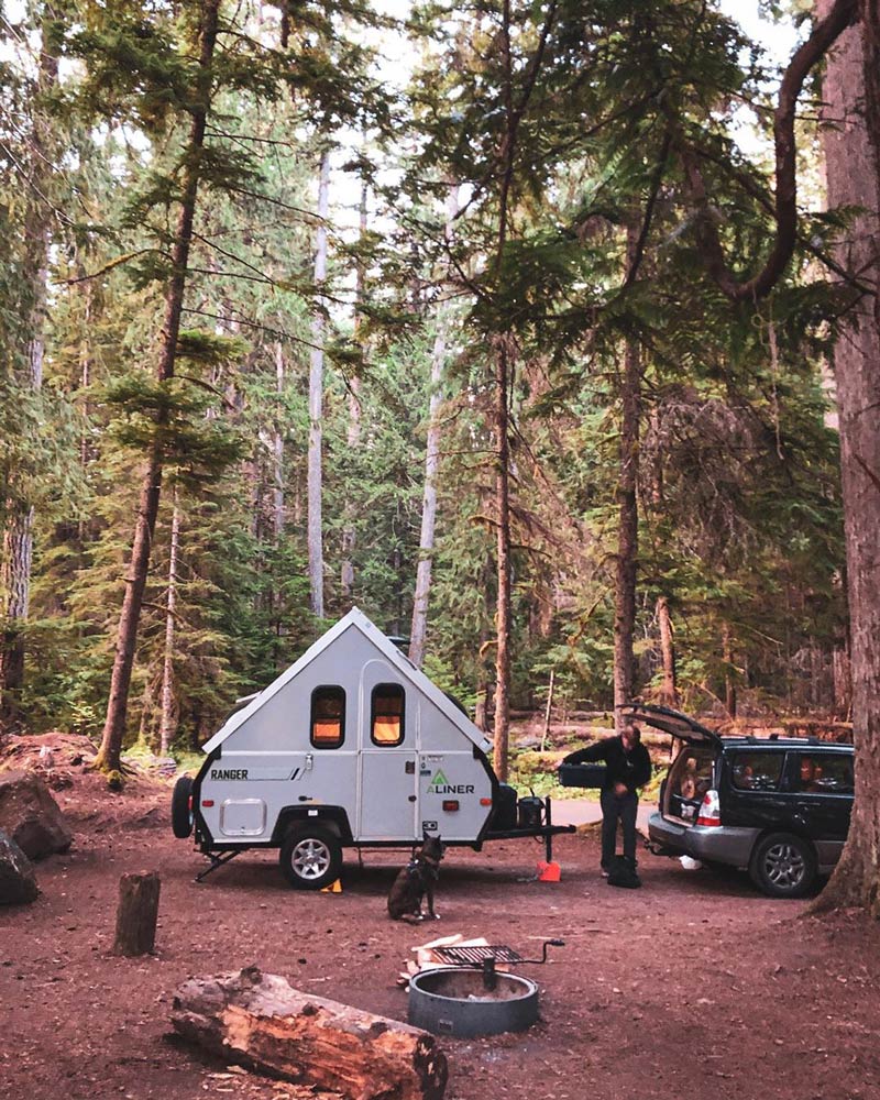 Camping in an A Frame