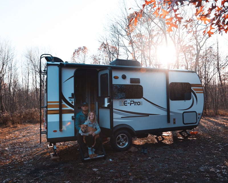 camping in a jeep trailer