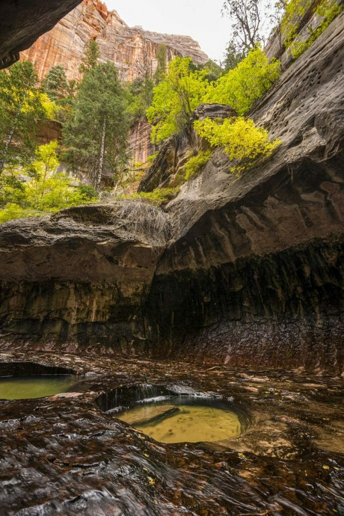 canyoneering in the subway at zion national park