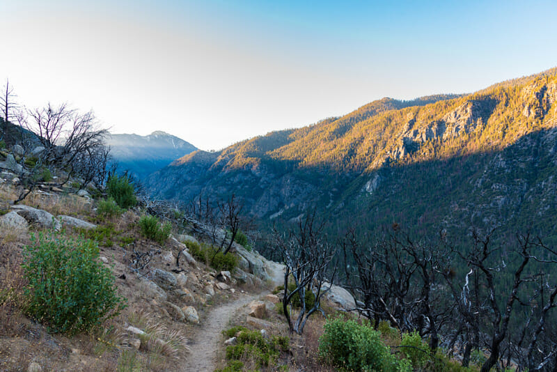 hiking from campgrounds at cedar grove in kings canyon national park