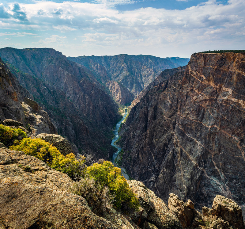 view from the cedar point hiking trail in black canyon of the gunnison