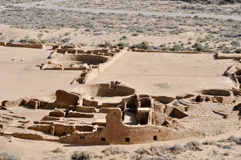 ruins in chaco culture national historic park in new mexico