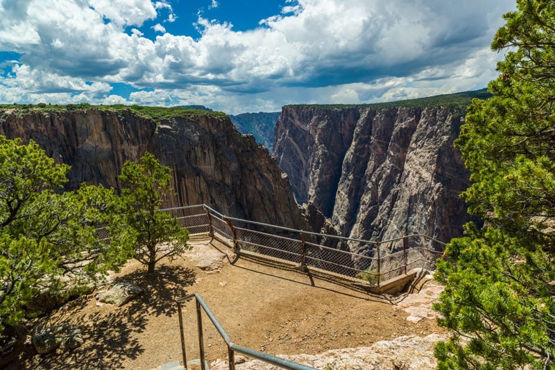 overlook from the chasm view nature trail black canyon of the gunnison