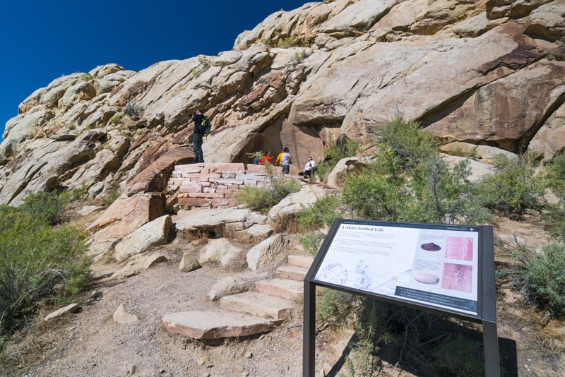 tourists taking pictures at colorado dinosaur national monument