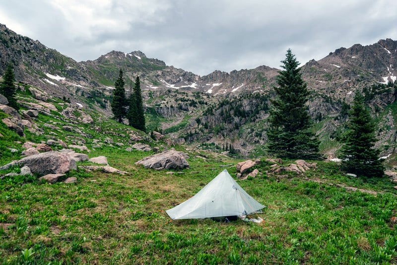 dispersed camping in the eagle's nest wilderness, colorado
