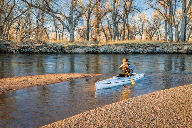 kayaking in the south platte river colorado