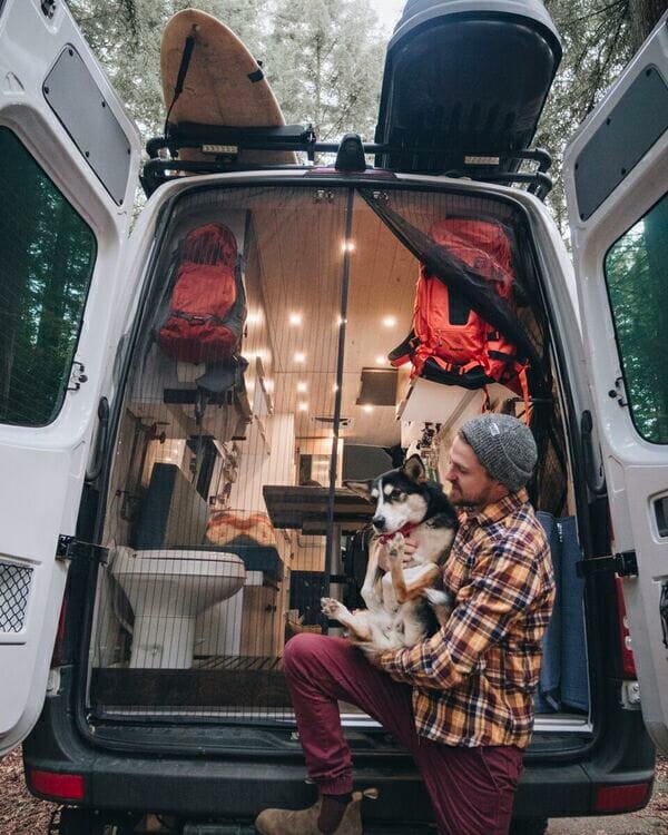 living in a campervan with a dog
