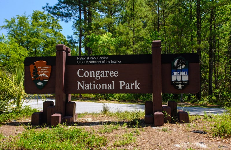 entrance to congaree national park