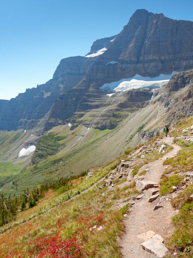 siyeh pass hiking trail glacier national park