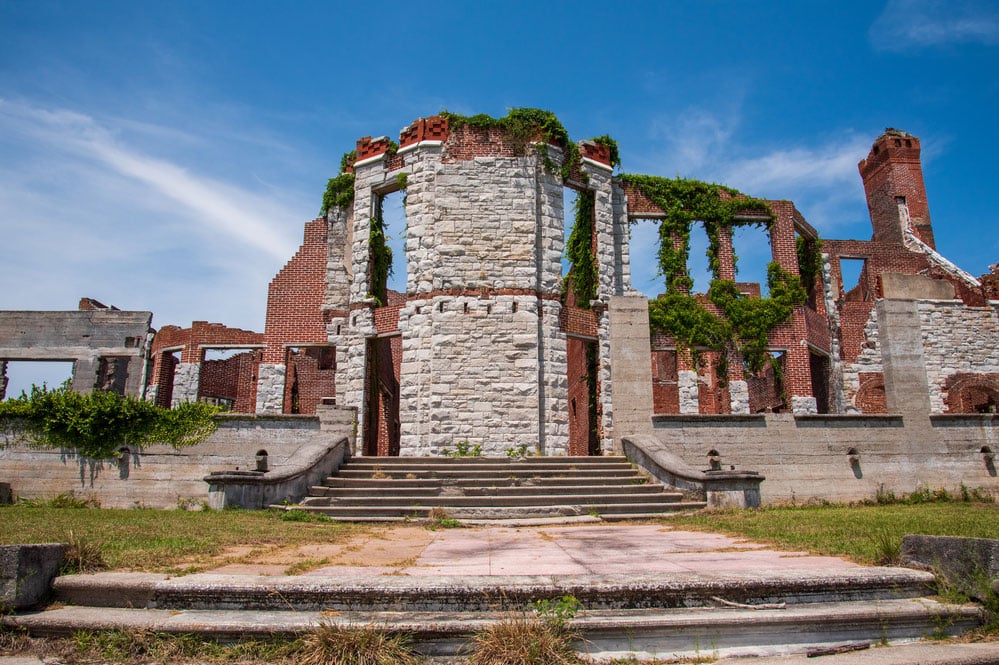 old ruins at the cumberland island national seashore in georgia