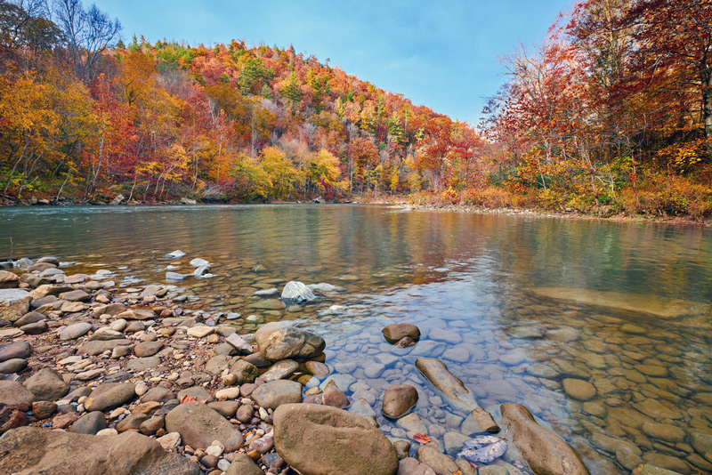 cumberland river at the big south fork national recreation area run by the park service