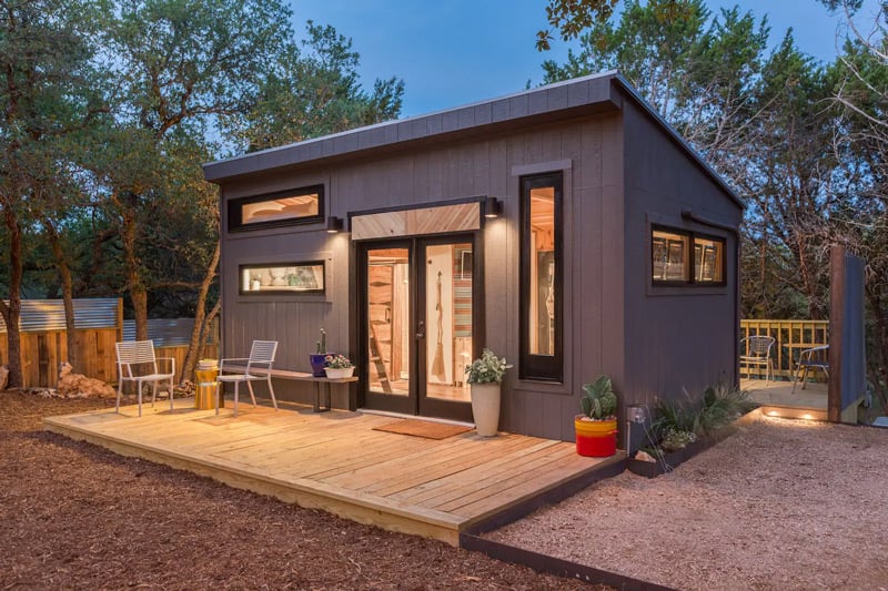 a beautiful designer tiny home for rent in texas